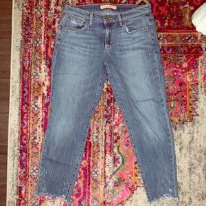 Joe’s The Icon Crop Shredded-Hem Jeans
